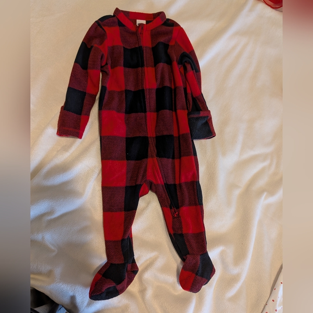 Fleece Sleeper Red Plaid